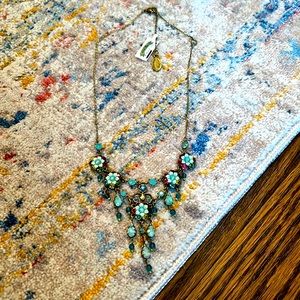 Michal Negrin Swarovski Crystal Flower Necklace